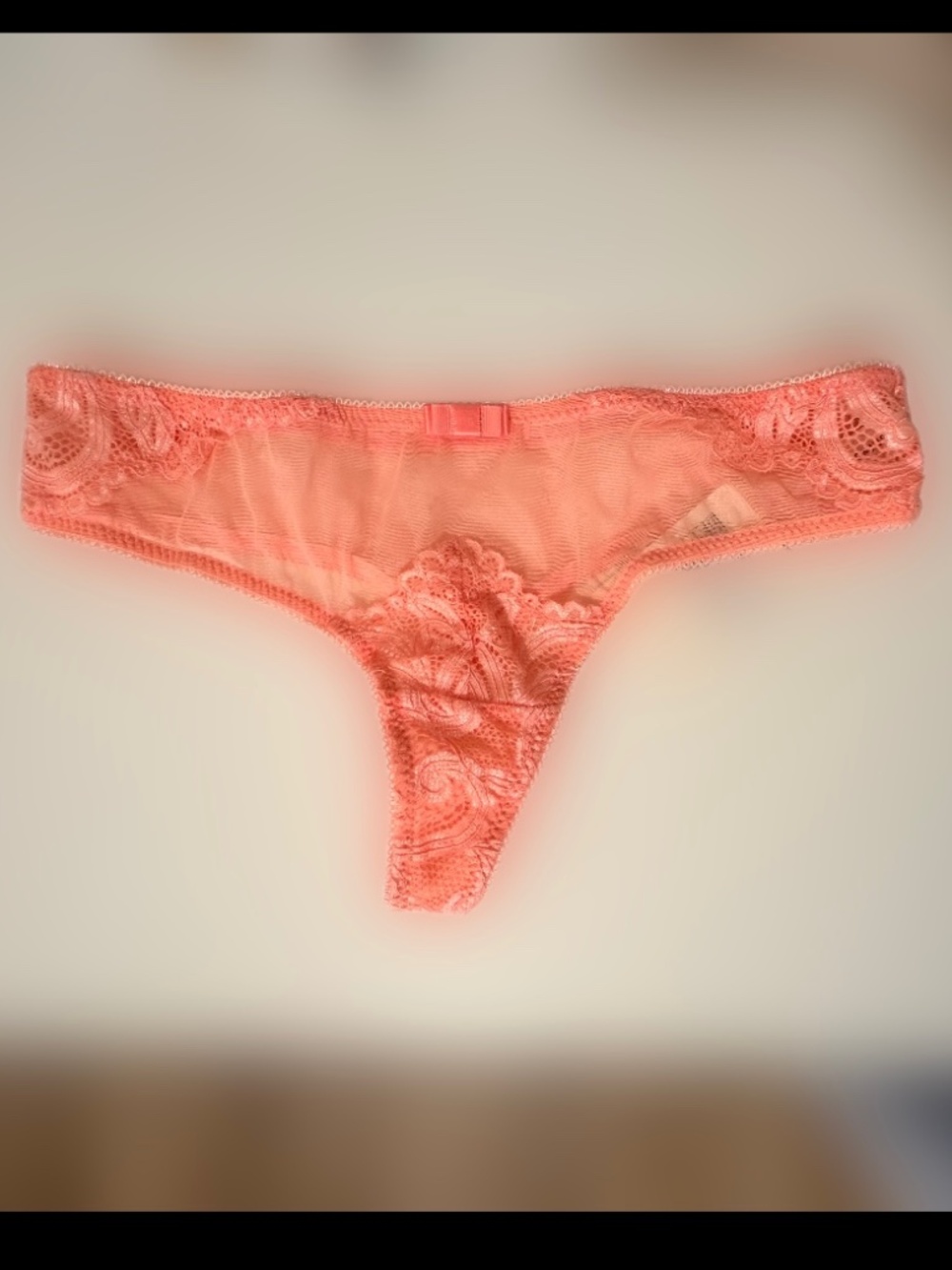 Jasmine ,a prominent lingerie brand, coral-colored thong. Size S - Picture 4 of 4
